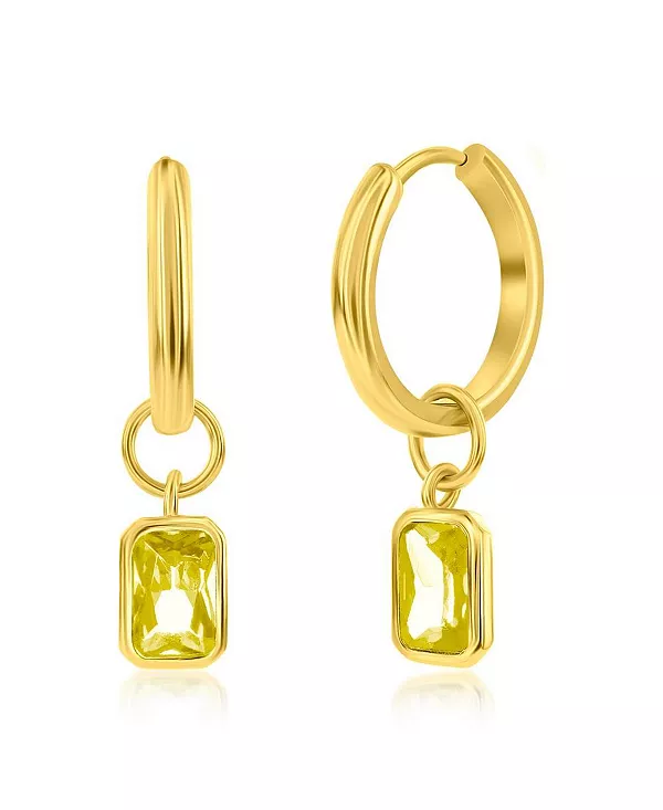 

Серебряное кольцо с фианитами, серьги-подвески Simona, citrine