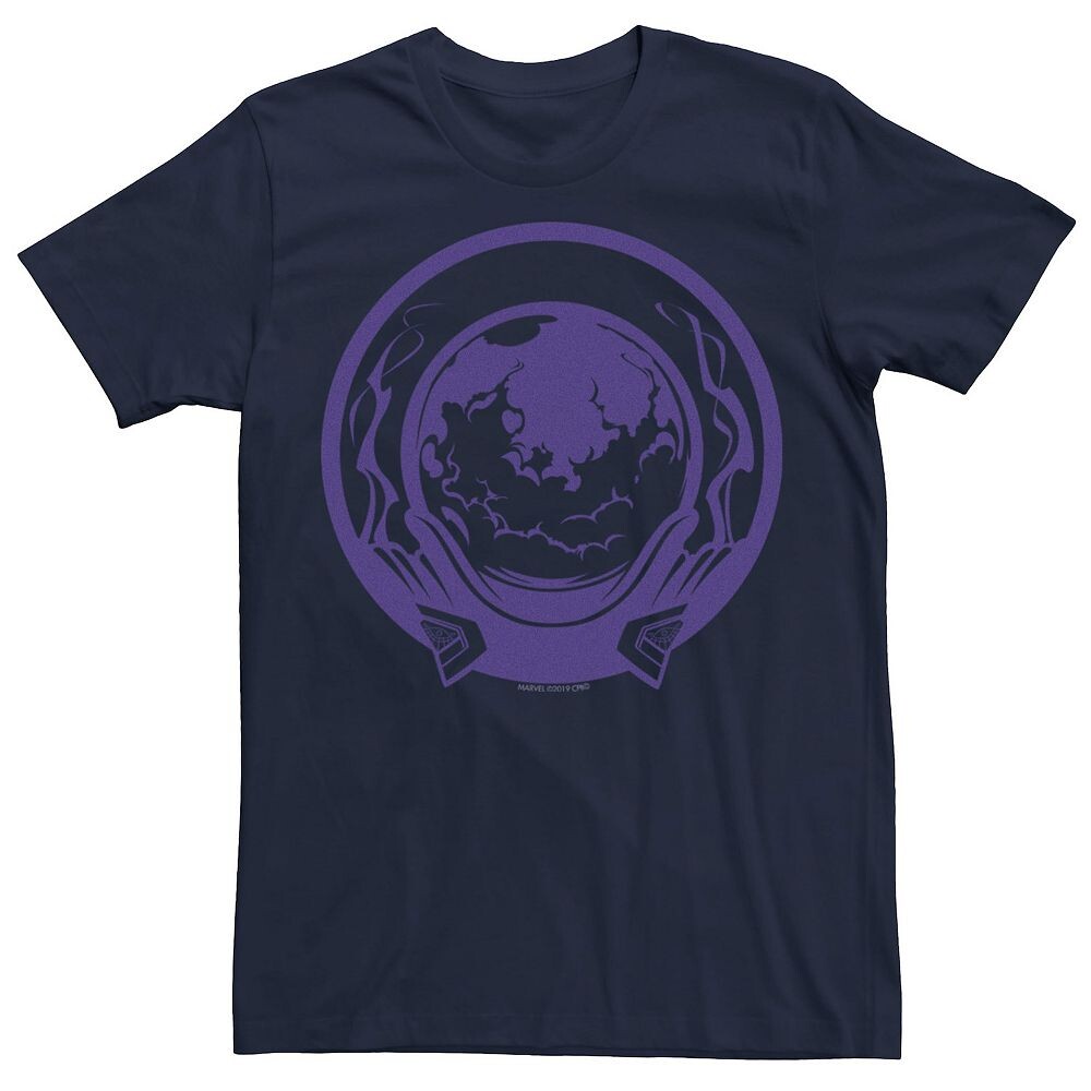

Мужская футболка Marvel Spider-Man Far From Home Mysterio Smokey Purple с графическим рисунком и логотипом, темно-синий