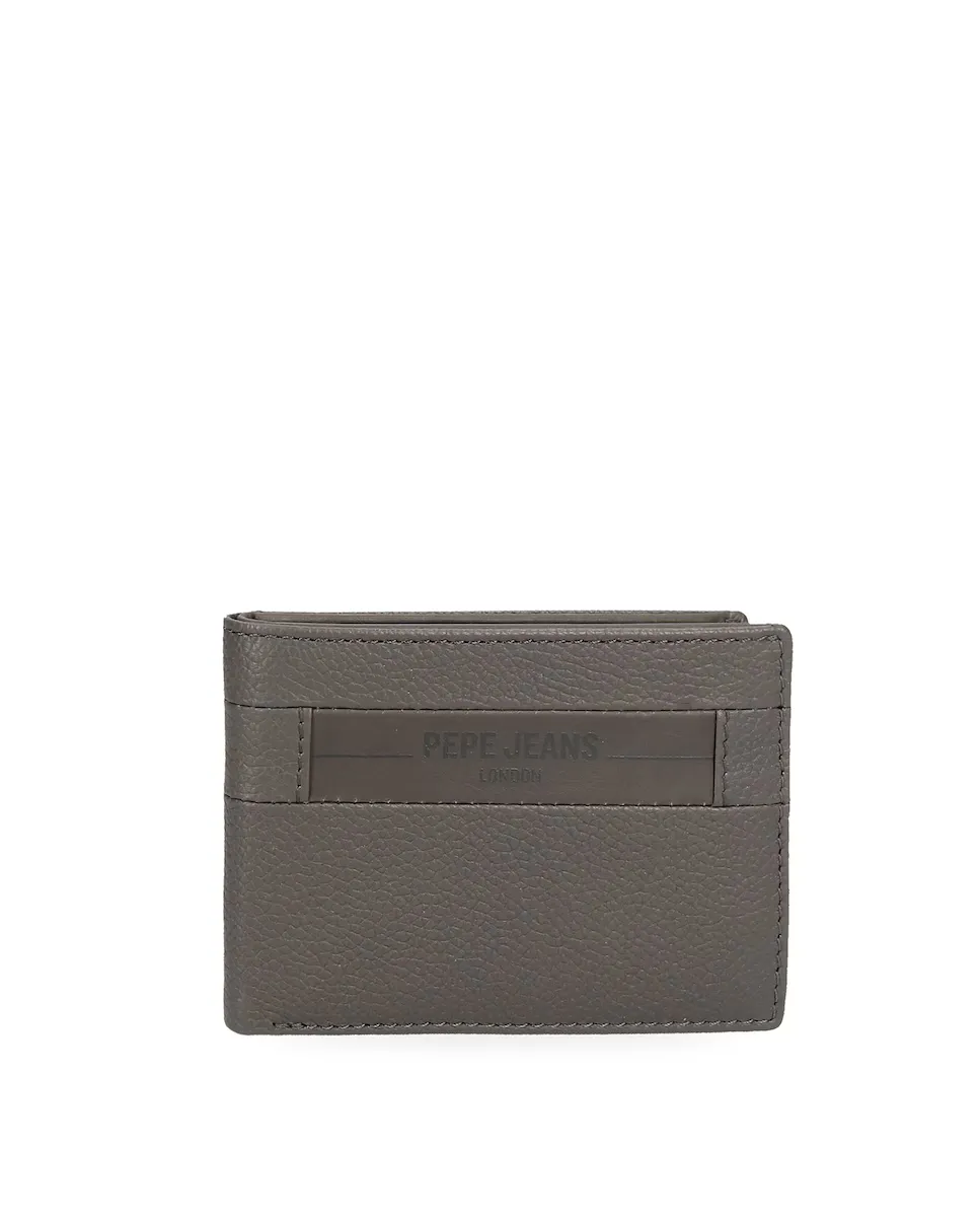 

Мужской кошелек Checkbox серого цвета из кожи Pepe Jeans