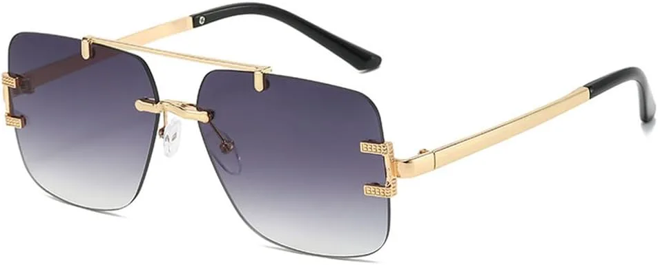 

Модные классические солнцезащитные очки для мужчин, винтажные металлические солнцезащитные очки для женщин, защита от УФ-излучения UV400 TKKTLLT, Gradient Gray