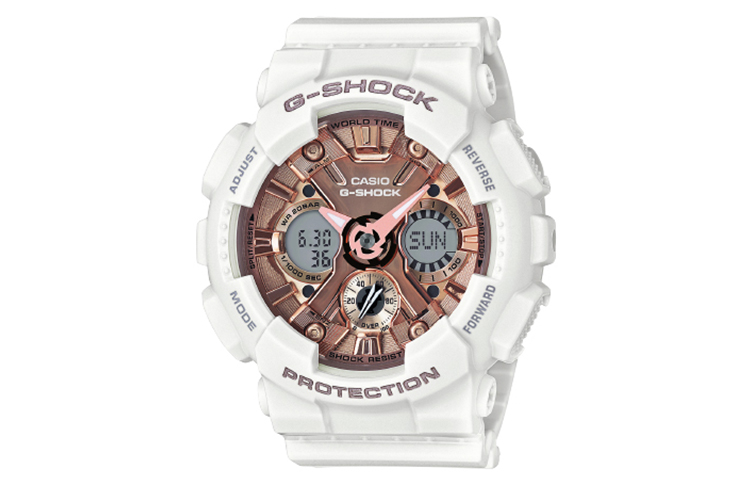 

CASIO Женские часы G SHOCK Unicorn с кварцевым механизмом, ремешком из смолы и розовым циферблатом