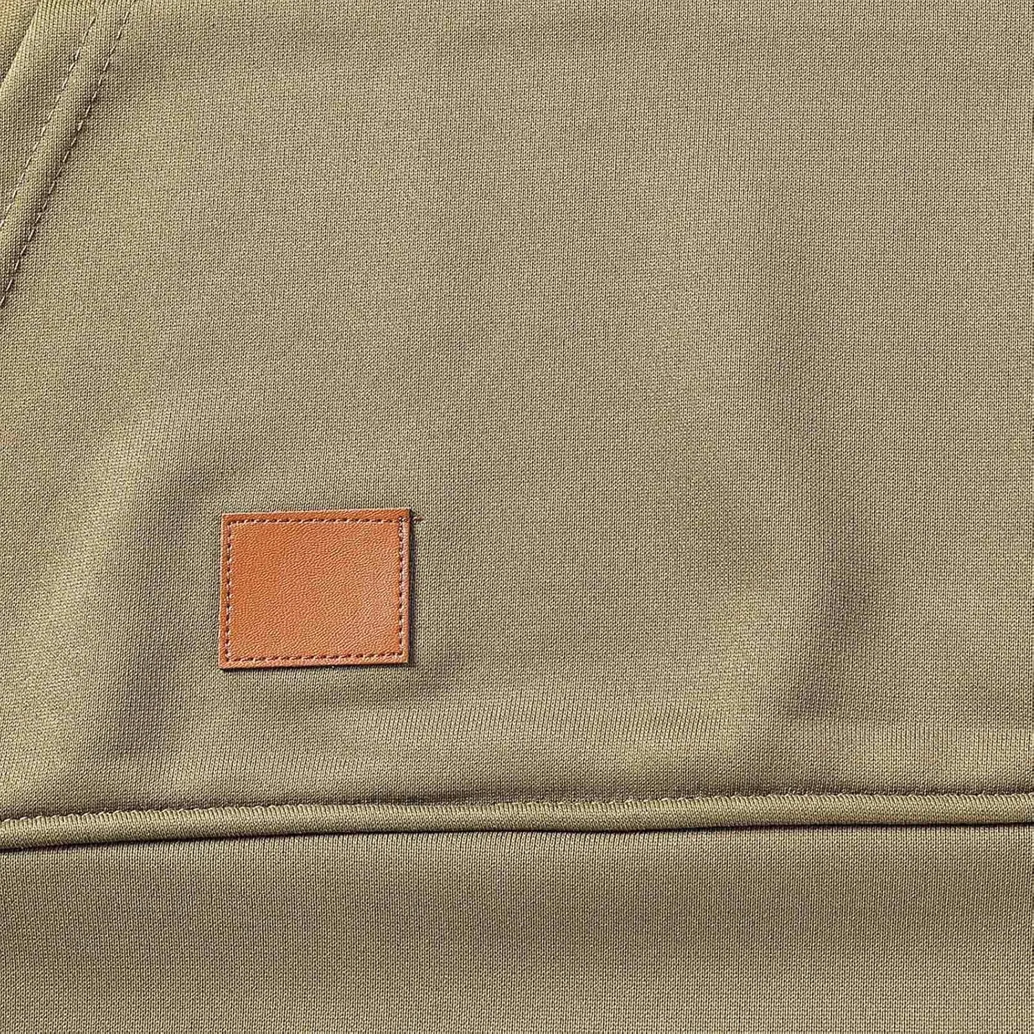 Толстовка мужская с капюшоном, молнией, карманами, Army Green — фото 4