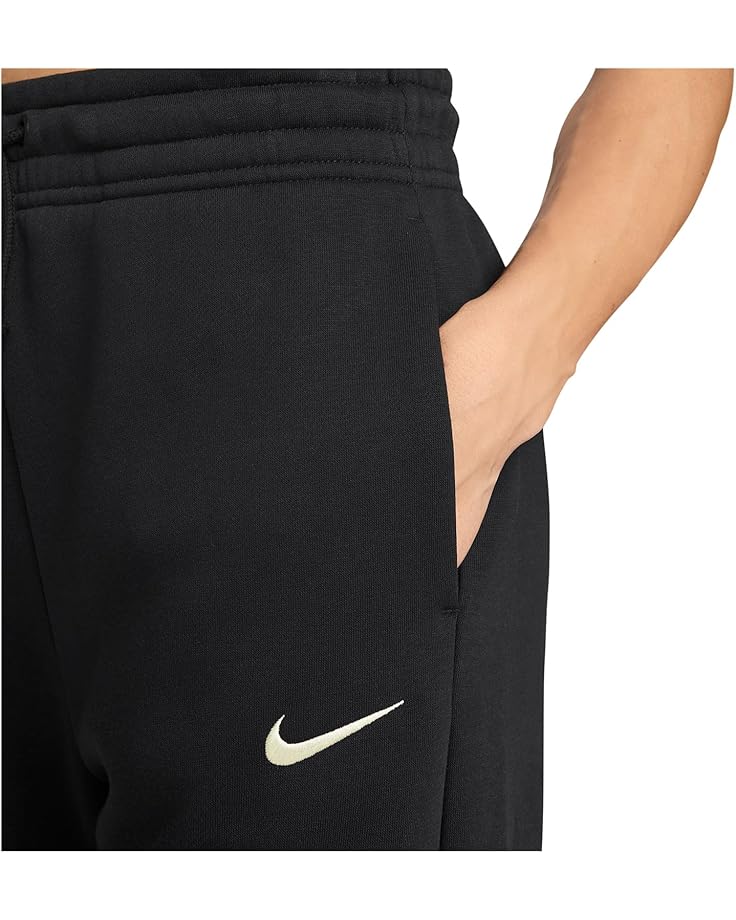 Брюки Nike Sportswear Phoenix Fleece High-waisted Wide-leg Pants, цвет Black/Sail — фото 3
