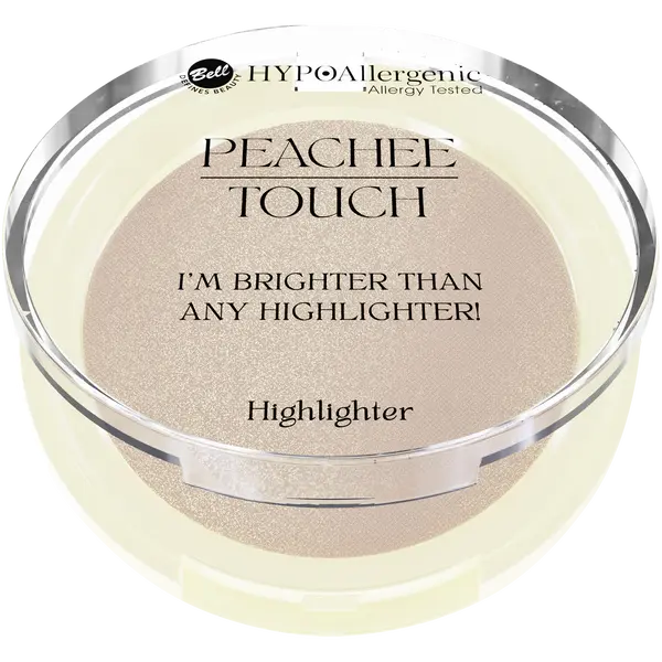 

Хайлайтер для лица 01 Я ярче любого хайлайтера!, 6 г Hypoallergenic Bell X peachee touch
