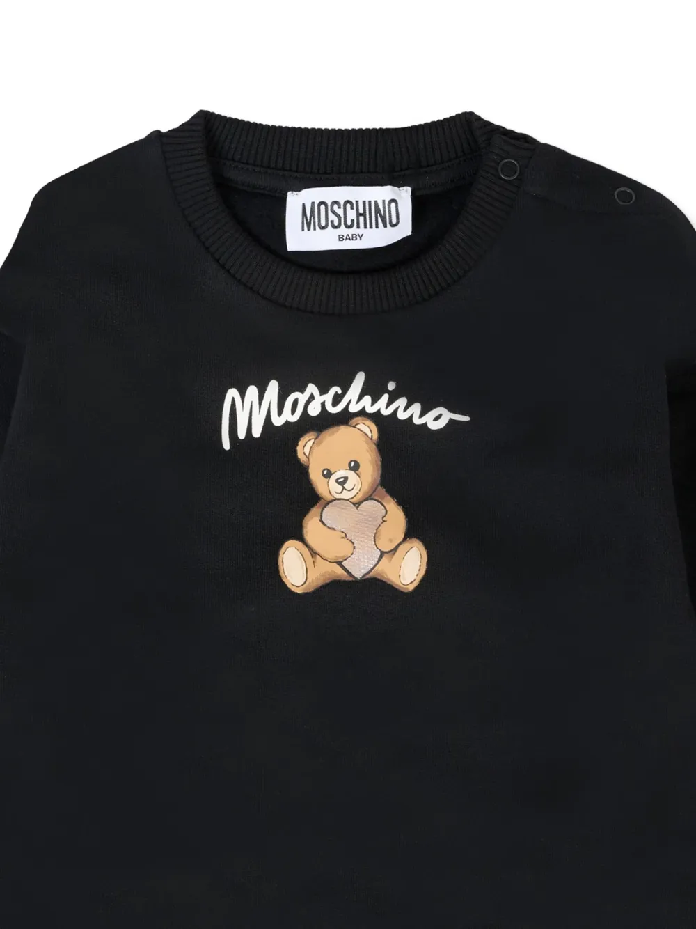 Толстовка с круглым вырезом и принтом Moschino Kids, черный — фото 3