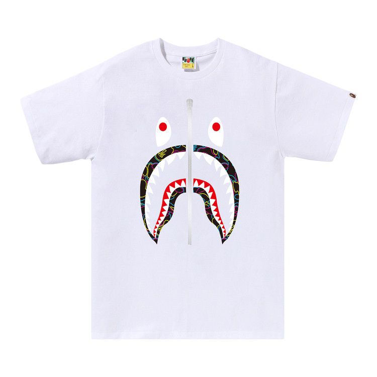 

Футболка BAPE Neon Camo Shark Tee, White