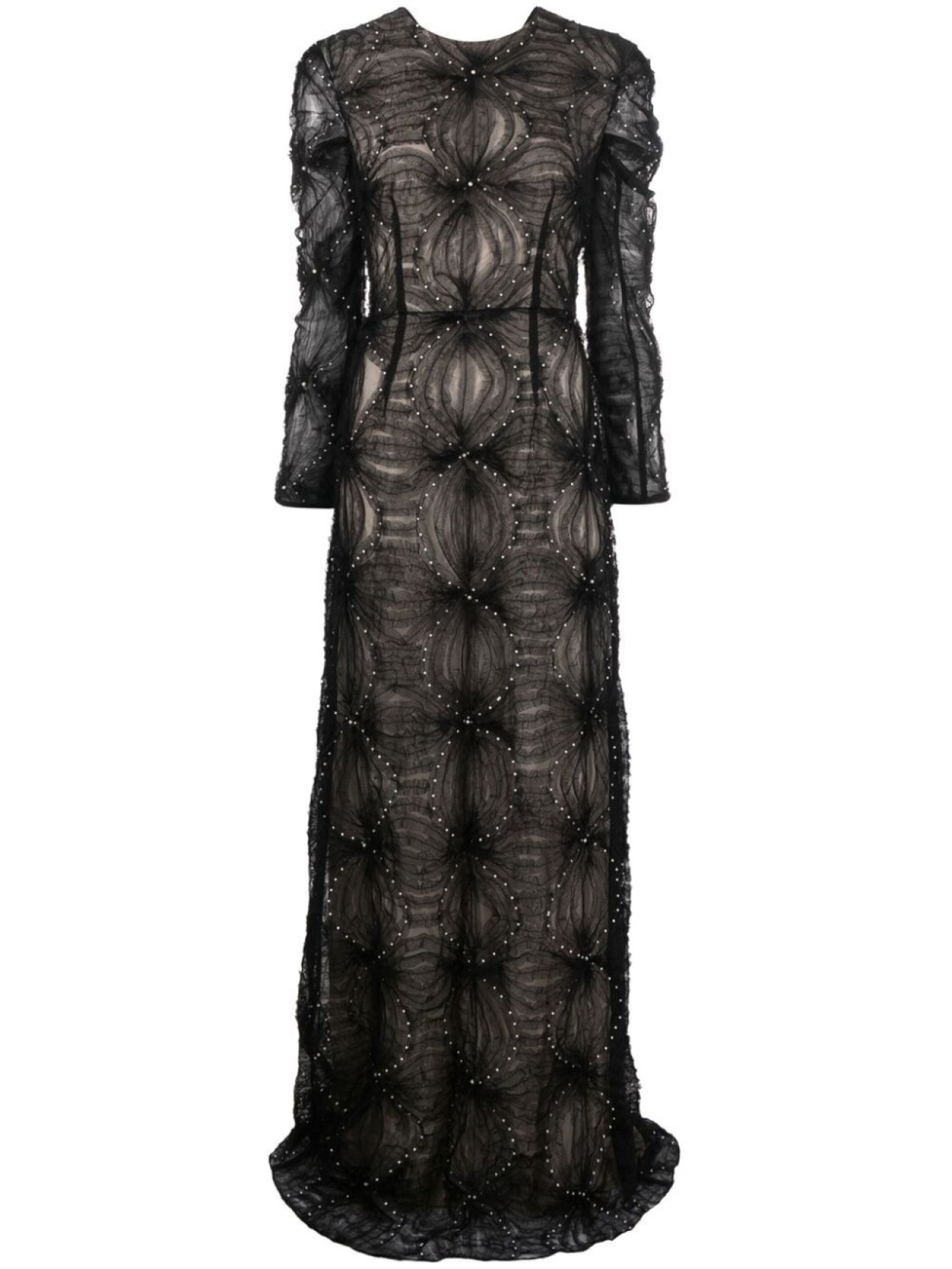 

Erdem платье из тюля с бисером, черный