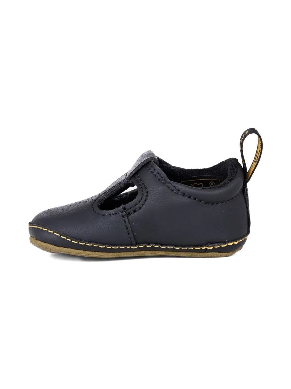 Перфорированные Т-образные детские туфли Polley Dr. Martens Kids, черный — фото 4