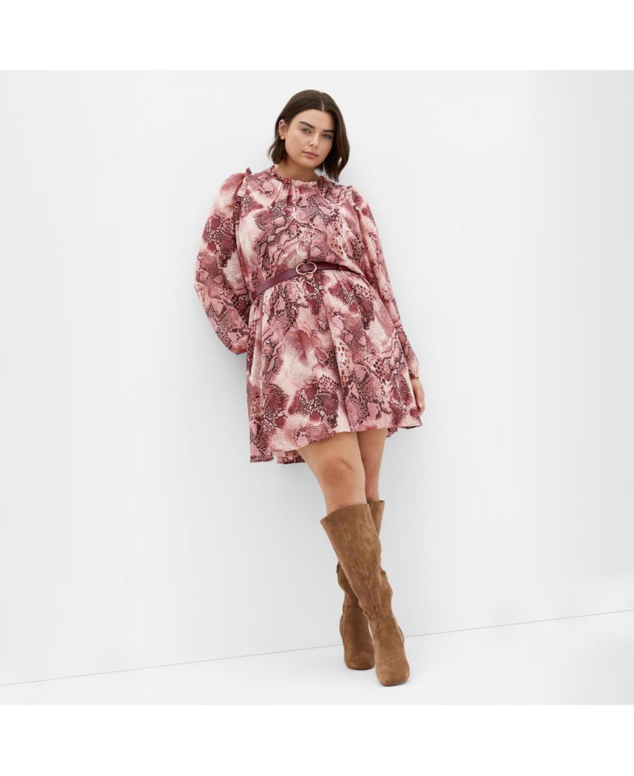 

Платье Maddie с принтом под змеиную кожу, больших размеров CITY CHIC, Viper