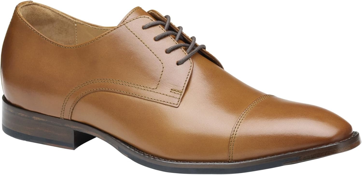 

Мужские туфли с закрытой шнуровкой и носком-каплей Johnston Murphy Richland Johnston & Murphy, Tan Full Grain