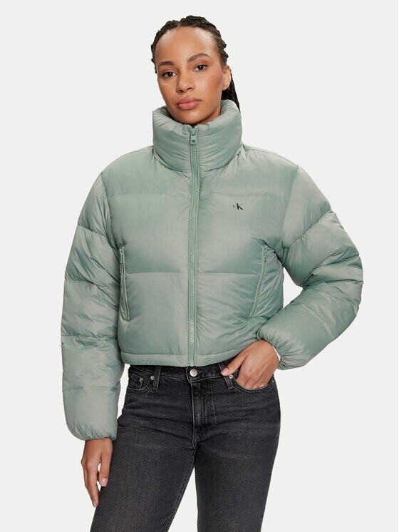 

Пуховик свободного кроя Calvin Klein, зеленый