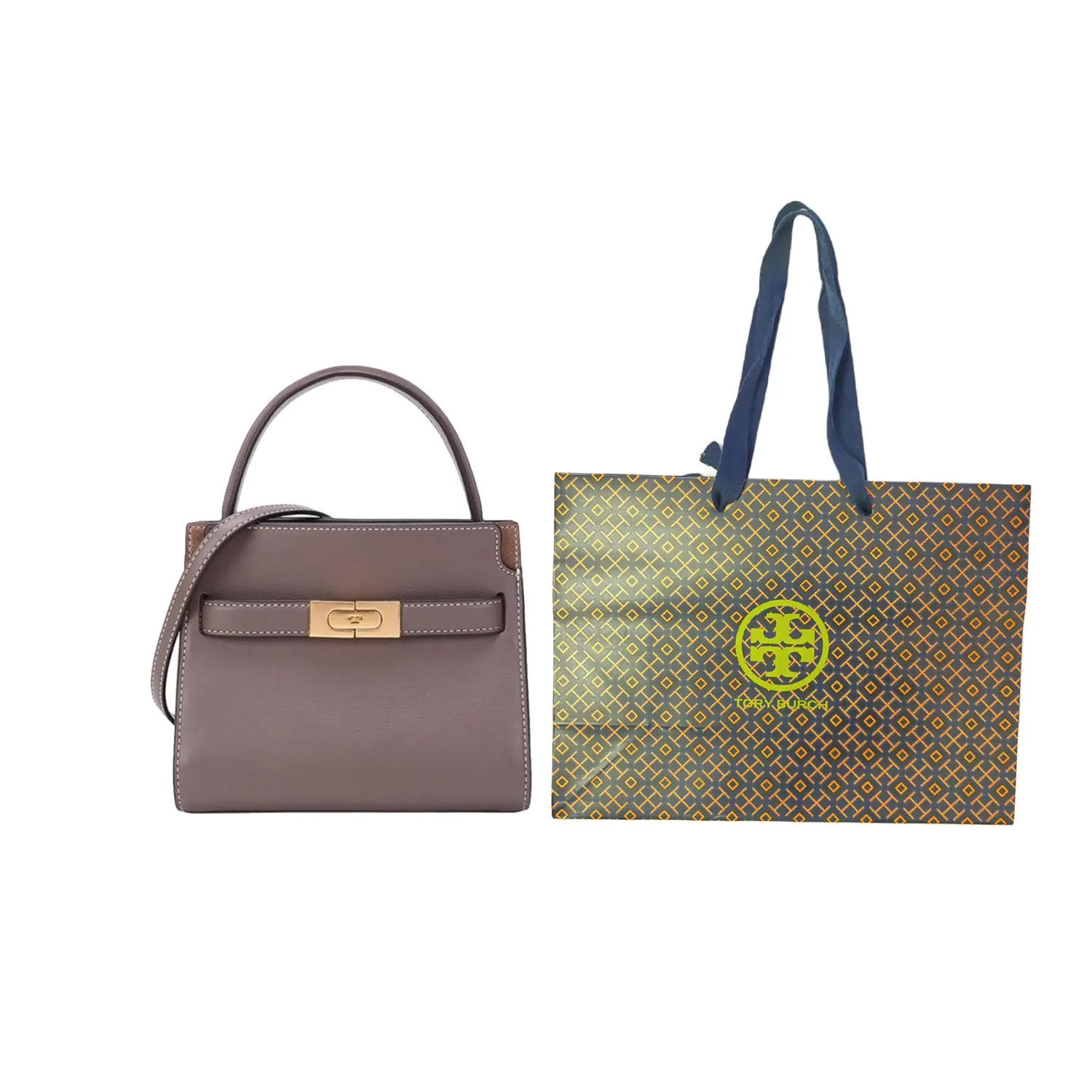 

Сумка Lee Radziwill из кожи, мини-сумка через плечо, кроссбоди для женщин Clam Shell Umber TORY BURCH, shopping bag set(basic set+shopping bag)