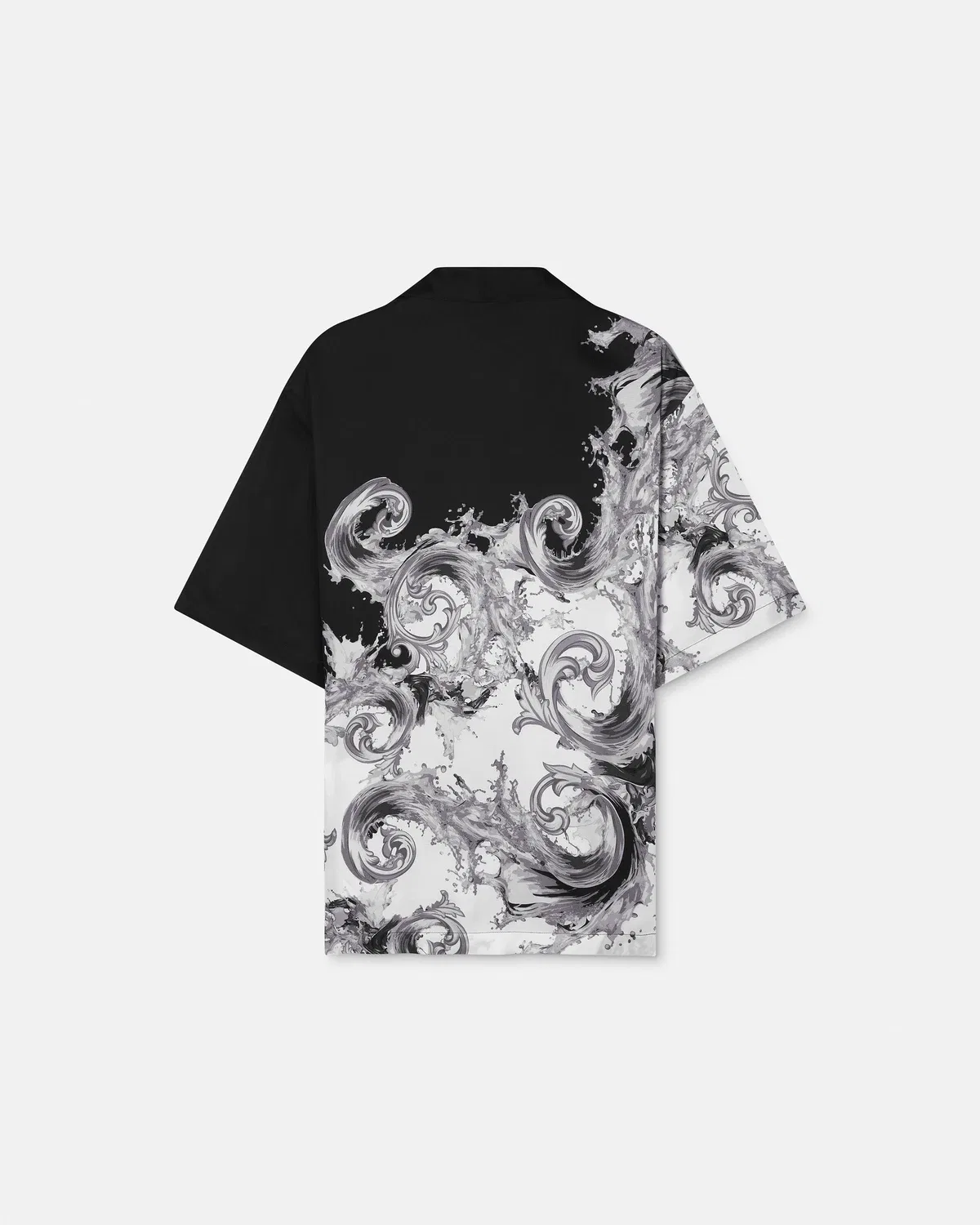 Рубашка из вискозы с набивным рисунком VERSACE, черный — фото 3