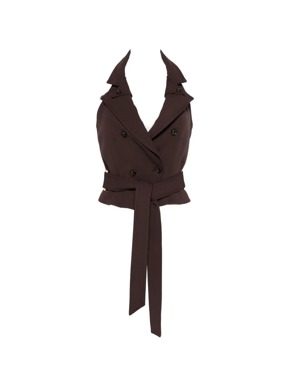 

Топ с v-образным вырезом Elisabetta Franchi, коричневый