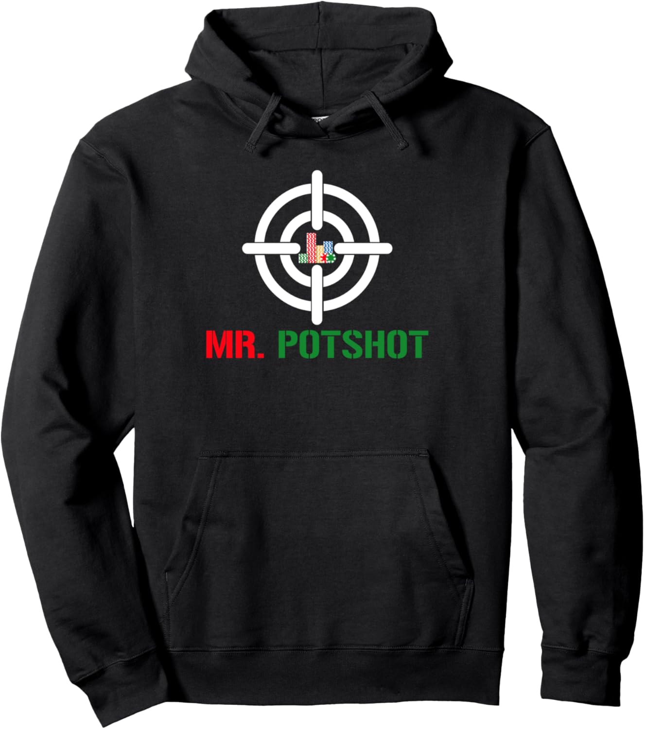 

Забавная толстовка с капюшоном Mr. Potshot Game Playing Cards для покера, черная Gifts For Poker Players