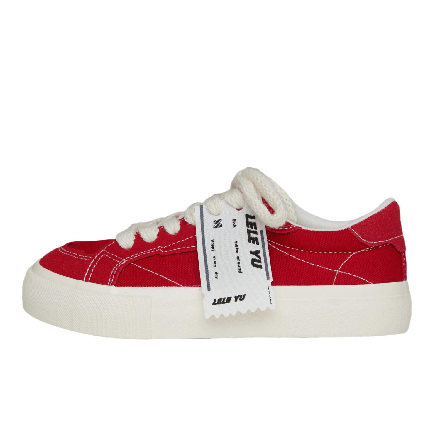 

Happy Fish Абразивостойкие легкие низкие скейтбордские кроссовки унисекс красные, цвет Red