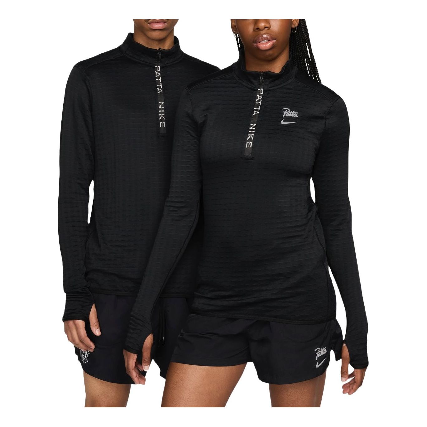 

Спортивный топ Nike x Patta Running Team Half-Zip Long Sleeve Top 'Black' FJ3069-010, черный