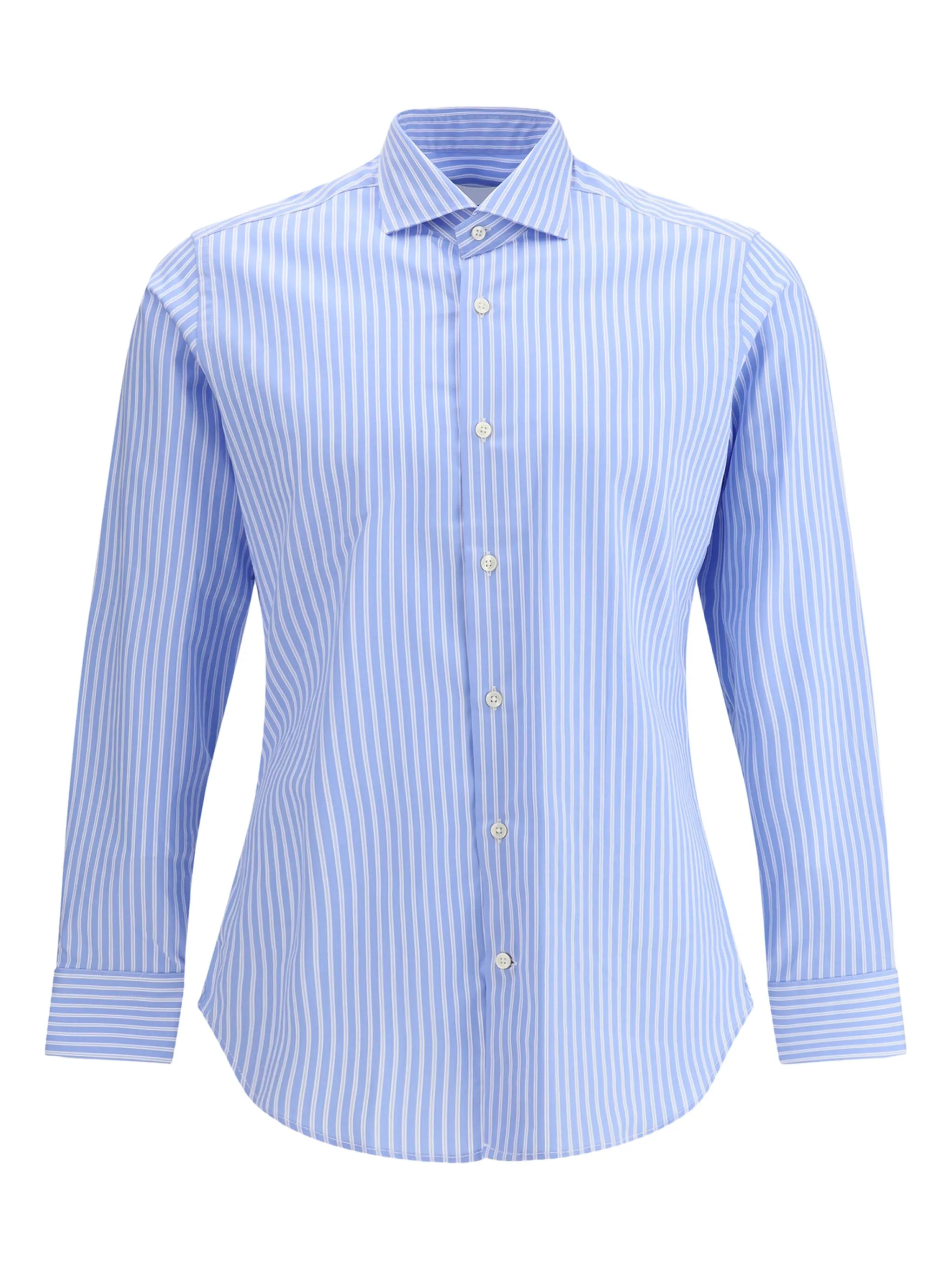 

Полосатая рубашка с длинными рукавами Caliban, синий