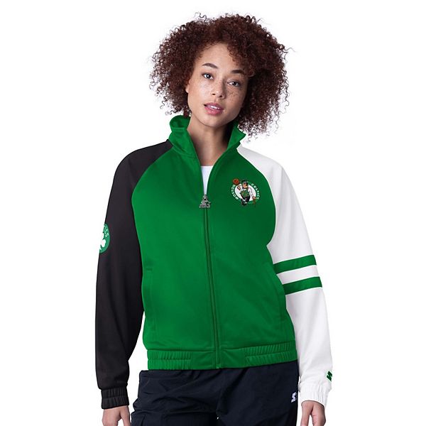 

Женская зеленая куртка Boston Celtics Line Up Dolman Raglan на молнии Starter