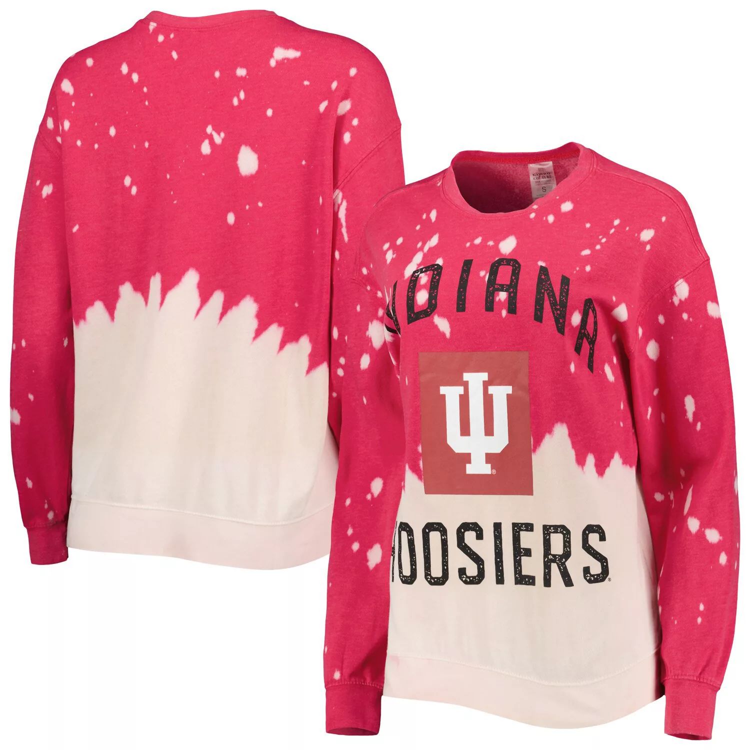 

Женский пуловер с выцветшим рисунком Gameday Couture Crimson Indiana Hoosiers Twice As Nice