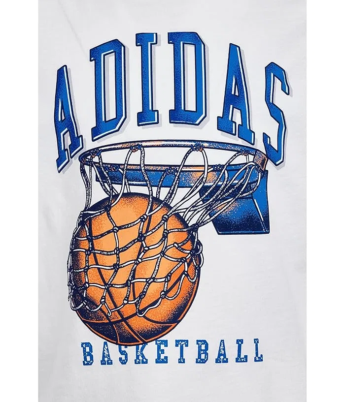 Детский спортивный костюм Color-Block Shorts Set Adidas, White — фото 4