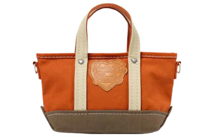 

HUMAN MADE Хлопковая сумка-шоппер Портальная сумка через плечо Женская наплечная сумка Оранжевая, Orange