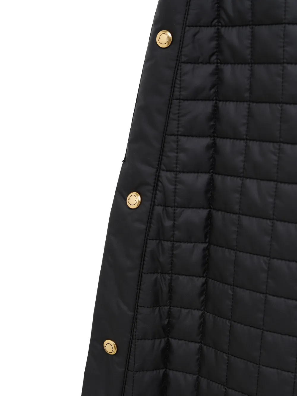 Стеганая юбка миди на кнопках MONCLER, черный — фото 3