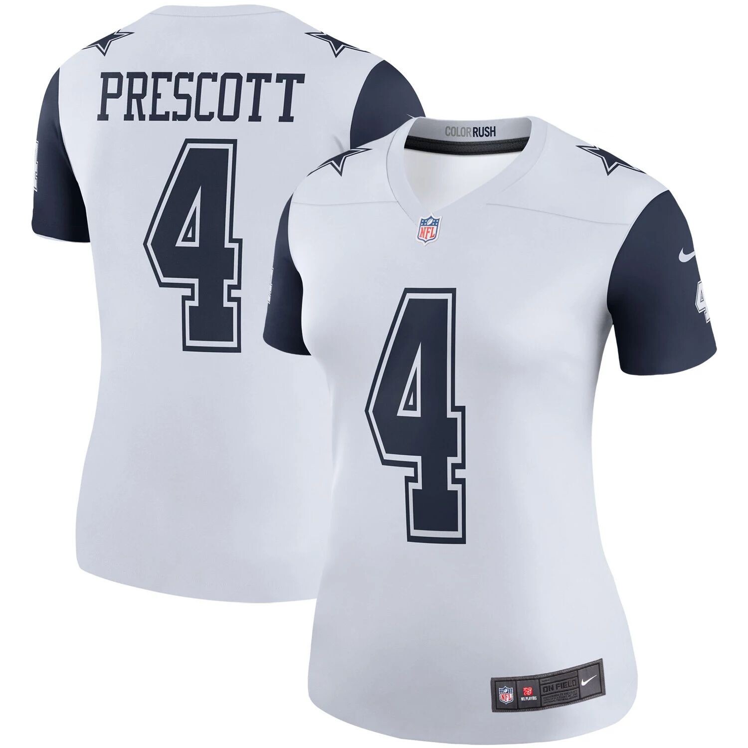 Женское джерси Nike Dak Prescott White Dallas Cowboys Color Rush Legend Player Nike — фото 4