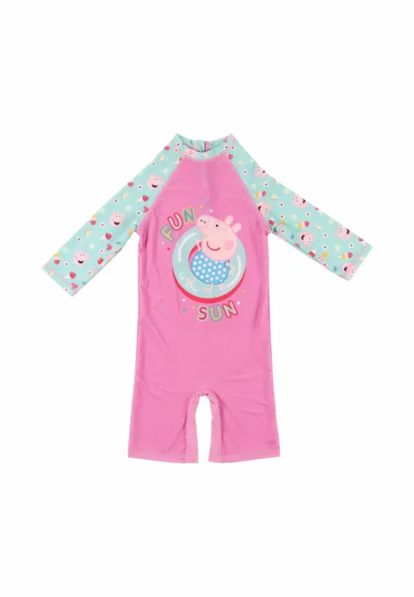 Купальник Peppa Pig Peppa wutz schwimmanzug uv schutz 50 overall badeanzug einteiler badebekleidung swimsuit, розовый, бирюзовый
