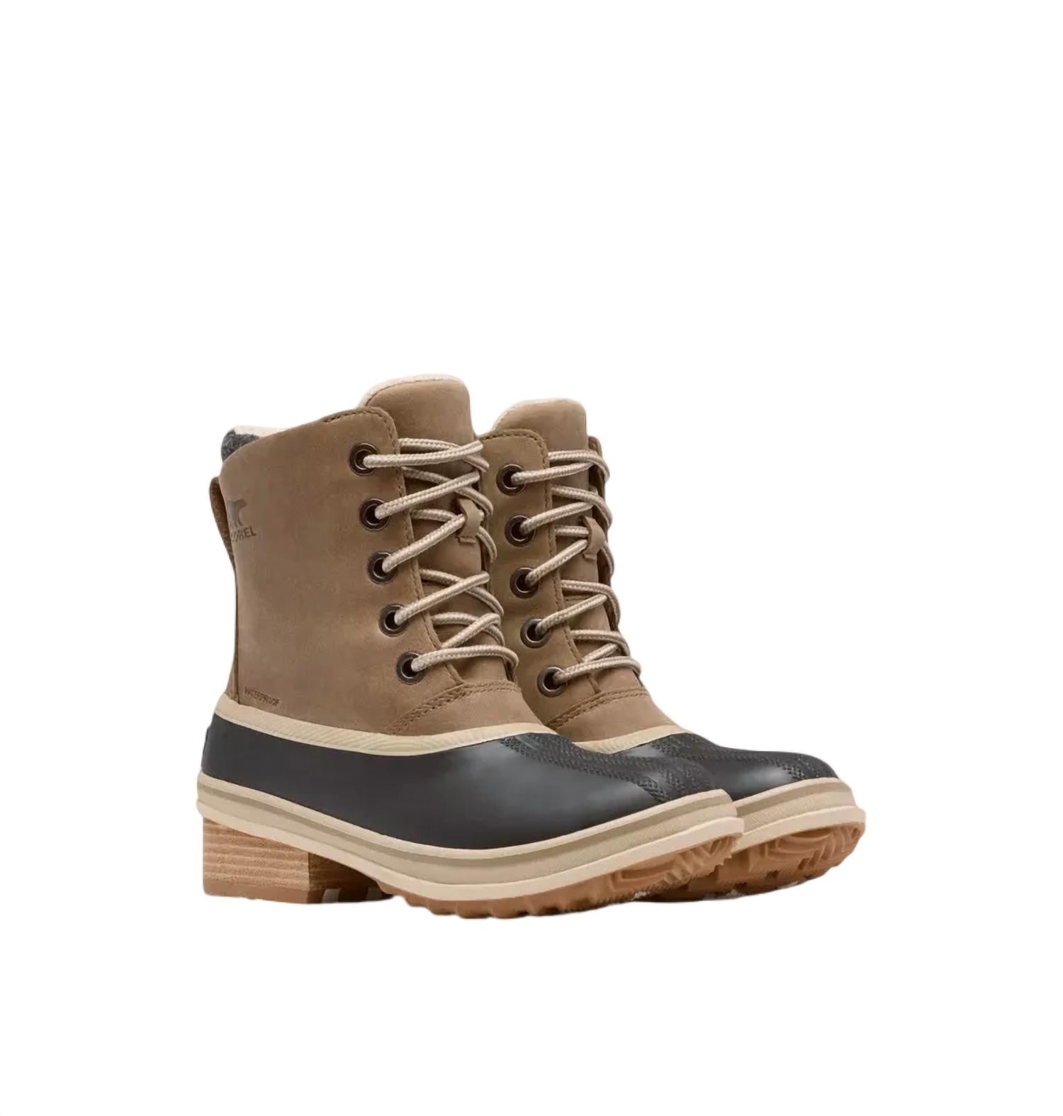 Женские зимние ботинки Sorel Slimpack высокие водонепроницаемые, коричневый