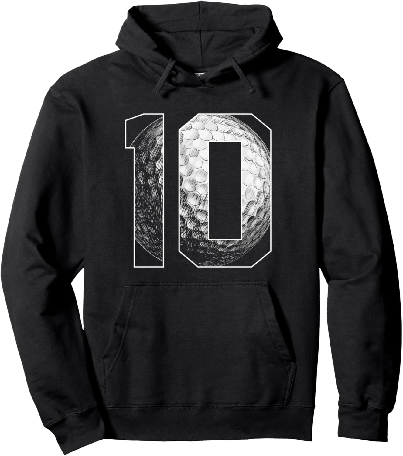 

Худи для мальчика, которому исполняется 10 лет, на день рождения 10 Year Old Birthday Apparel Golf Boy B-Day, черный