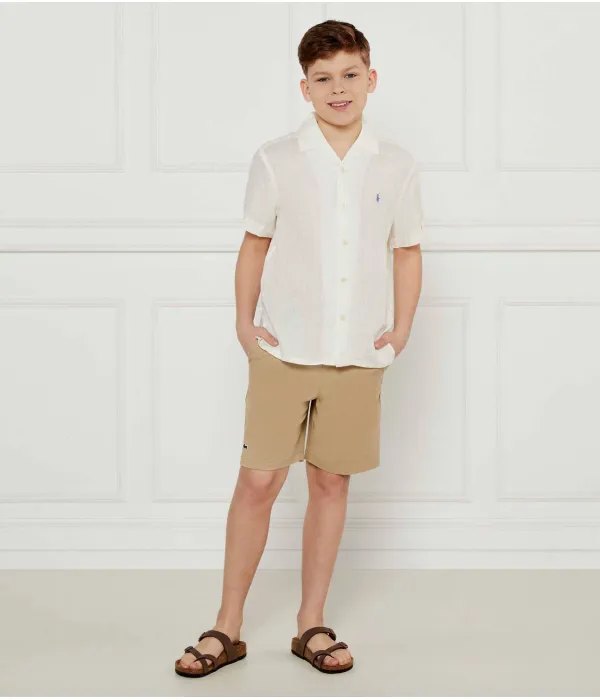 Льняная рубашка Loose fit Polo Ralph Lauren, бежевый — фото 2