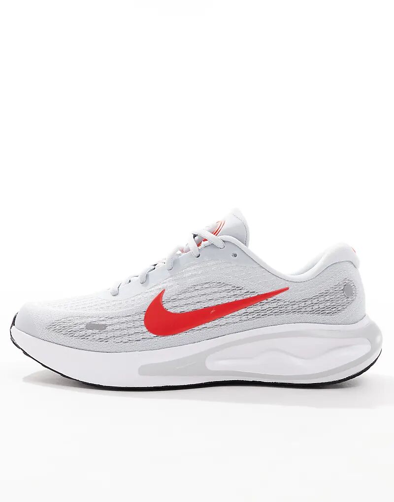 Кроссовки Nike Running Journey Run серого и красного цветов — фото 2