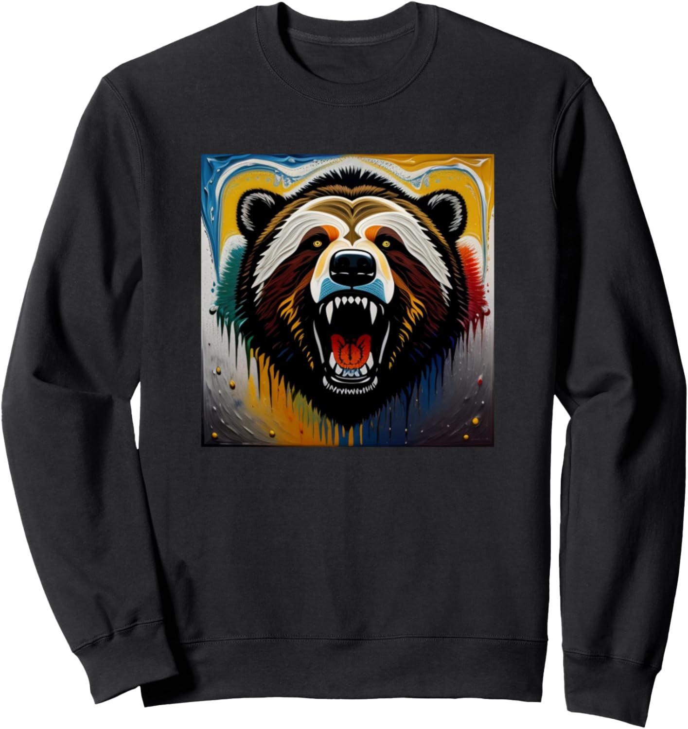 

Яркая толстовка с изображением медведя гризли, хищного животного, для любителей медведей Grizzly - Bear Men Boys Kids Women Girls Gift, черный