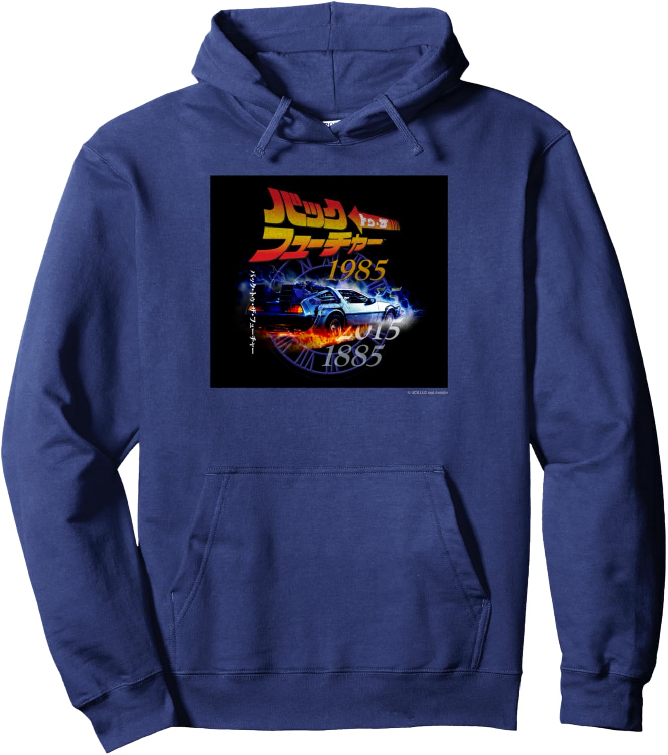 

Худи с японским текстом из фильма «Назад в будущее» Back To The Future, темно-синий