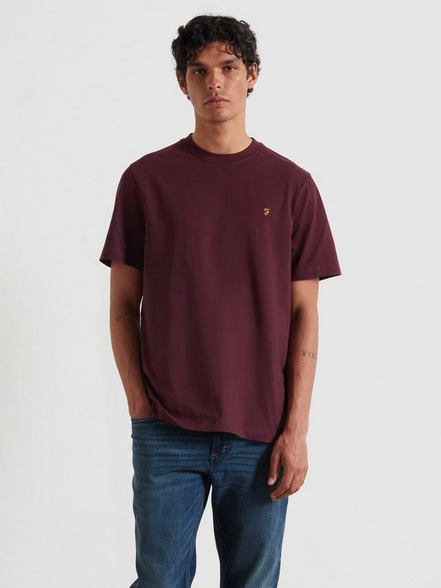 

Хлопковая футболка с круглым вырезом Farah, Bordeaux