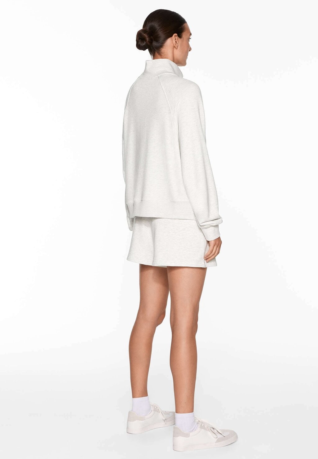 

Толстовка SOFT TOUCH HALF-ZIP OYSHO, пестрый светло-серый