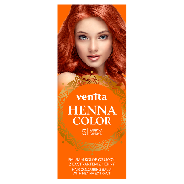 

Бальзам для окрашивания волос 5 перцев, 75 мл Venita Henna color, цвет 5 papryka