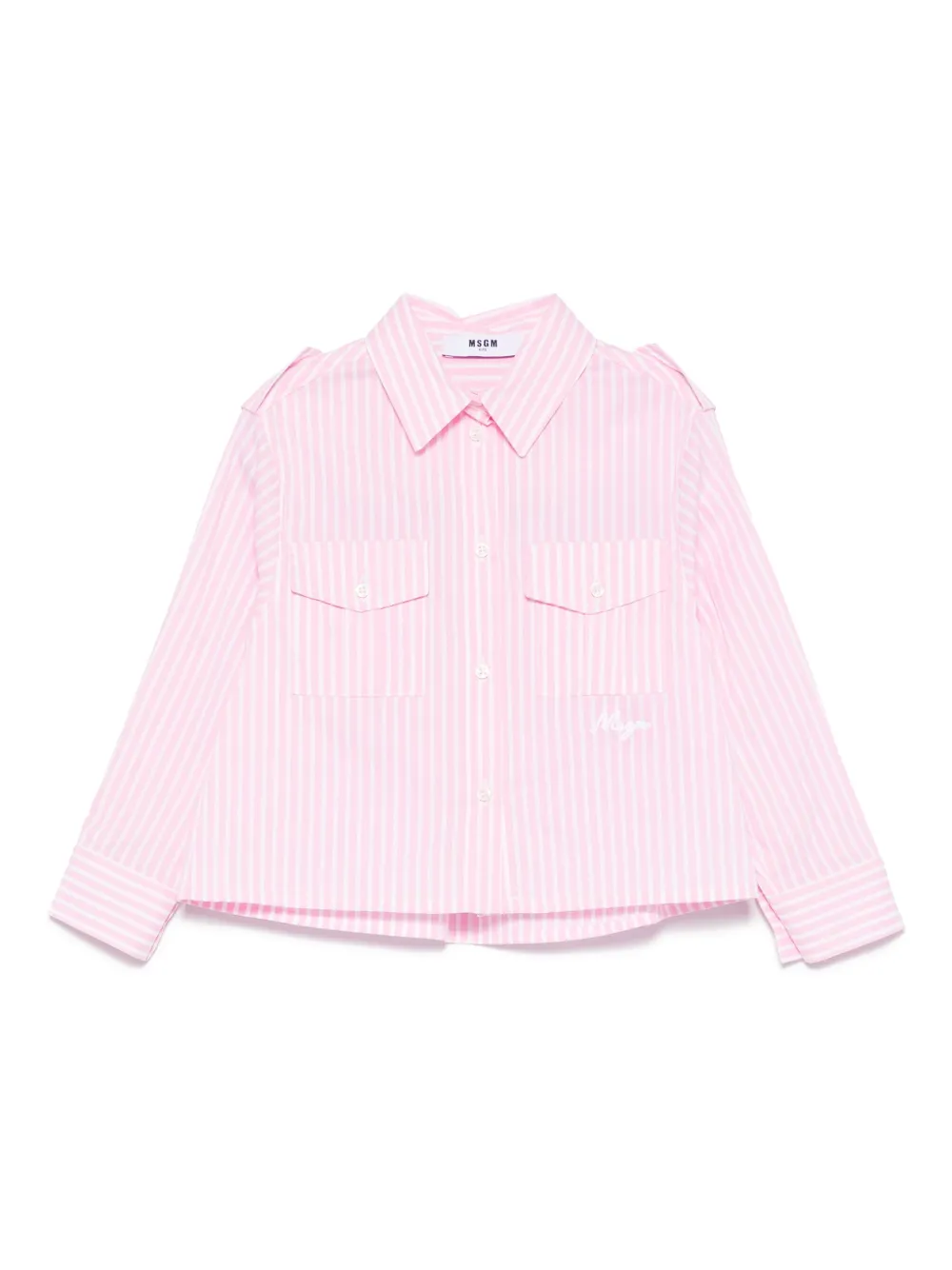 

Рубашка в полоску MSGM Kids, розовый