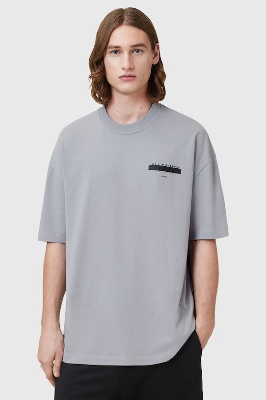 

Хлопковая футболка REDACT SS CREW Allsaints, серый