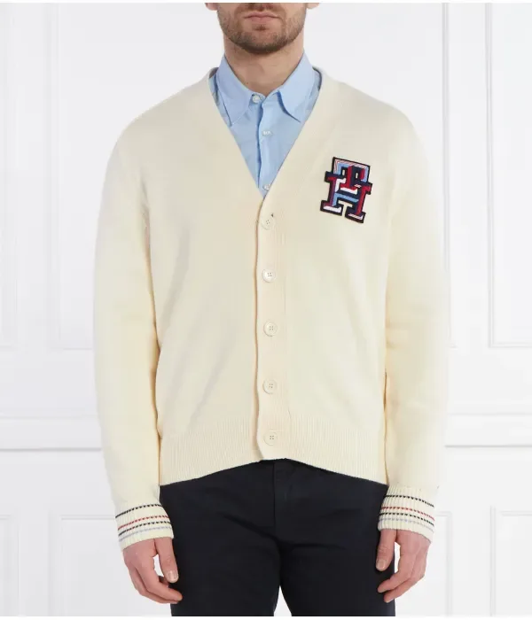 Кардиган loose fit Tommy Hilfiger, кремовый