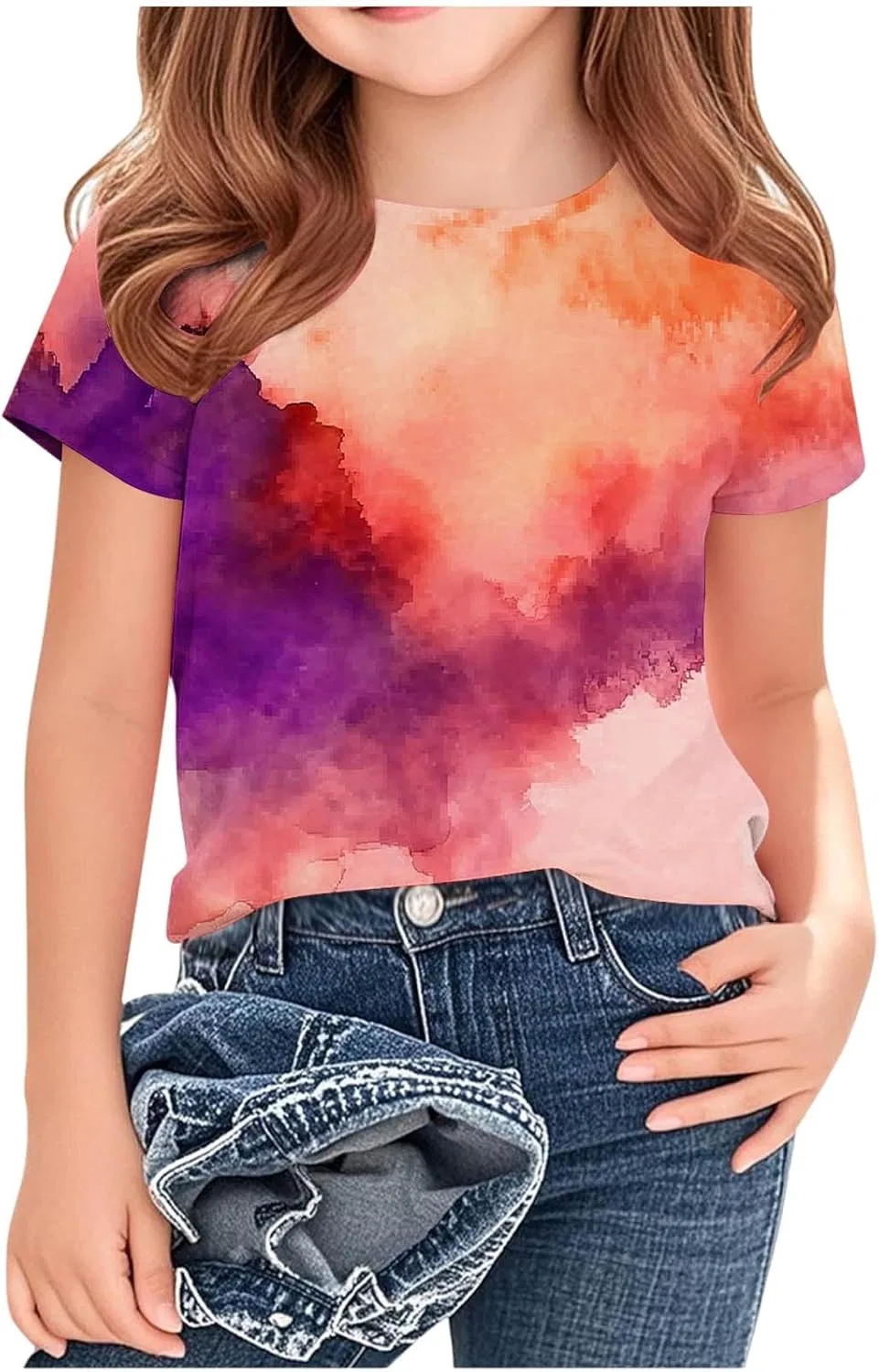 Футболка с принтом tie-dye, Zzalalana, Orange