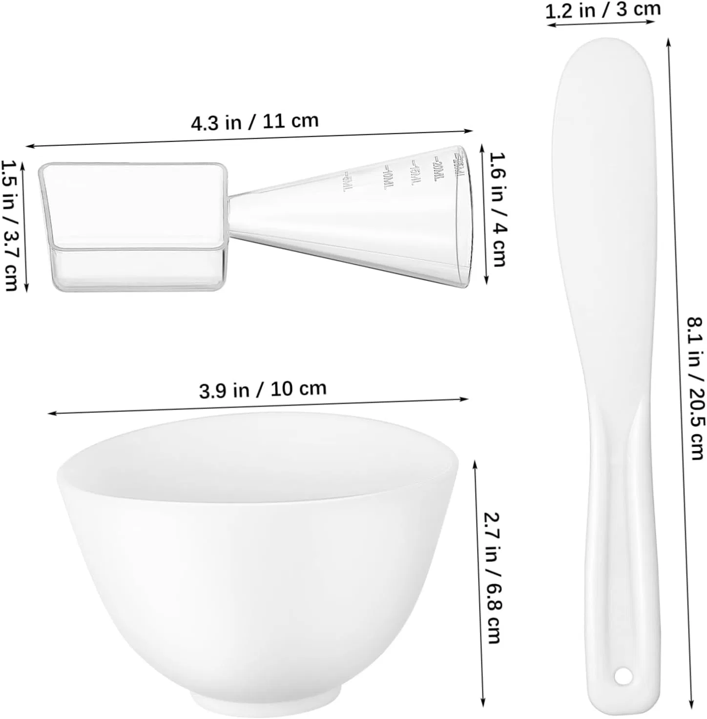 Набор для ухода за кожей Silicone Mixing Bowl Decomelody белый — фото 2