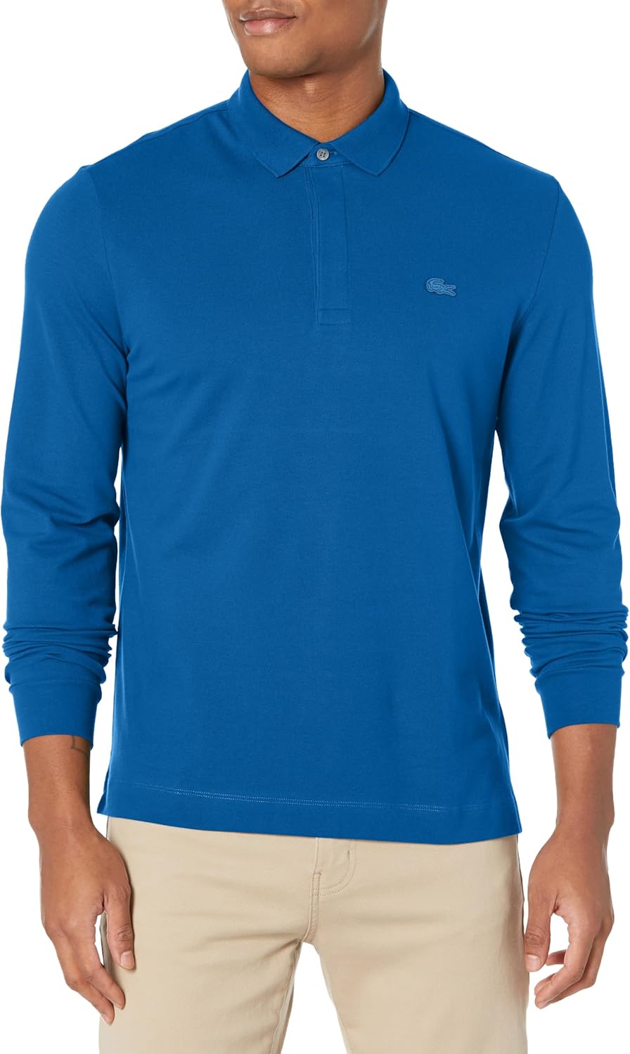 

Мужское поло Lacoste Paris с длинным рукавом из эластичного хлопка, Cobalt, Синий, Мужское поло Lacoste Paris с длинным рукавом из эластичного хлопка, Cobalt