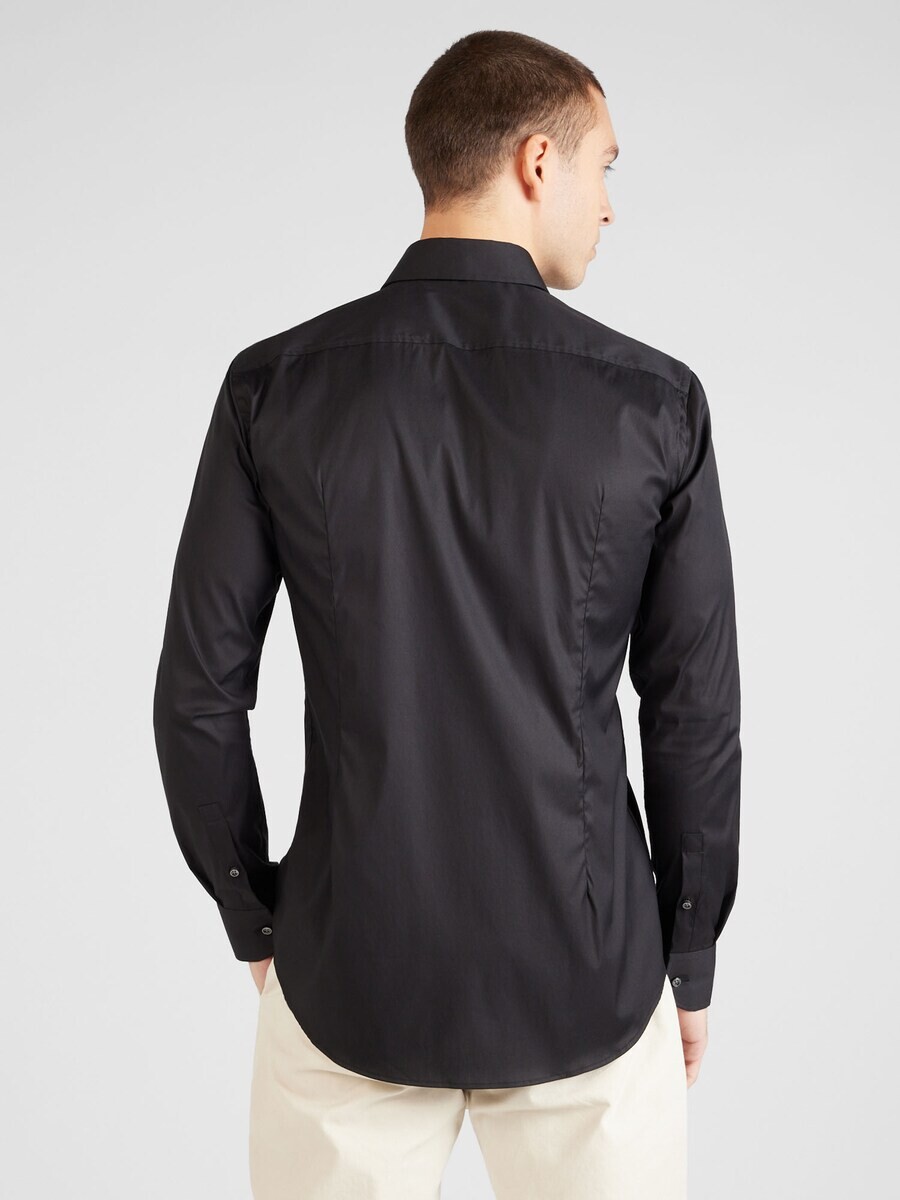 Деловая рубашка BOSS Slim fit Business Shirt P-HANK, черный — фото 4