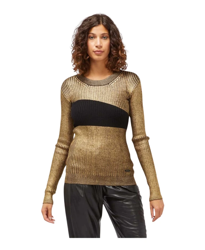 

Женский зимний пуловер из шерстяной смеси с логотипом Custo Barcelona, мультиколор