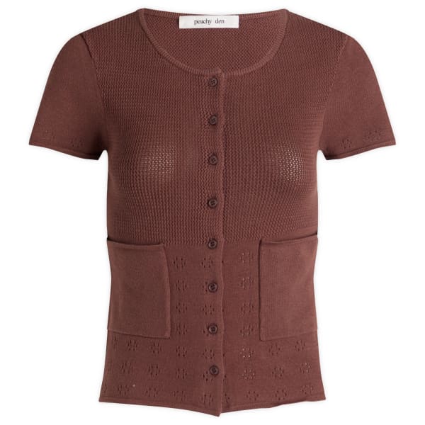

Вязаная футболка-поло Marie Peachy Den, Chocolate