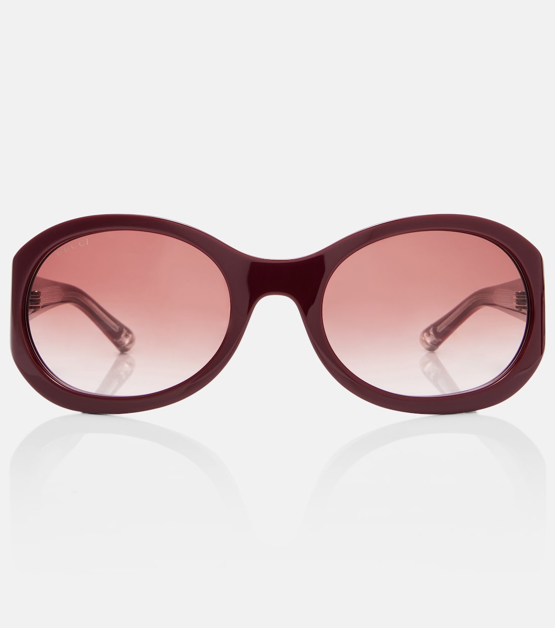 

Круглые солнцезащитные очки Gucci, Burgundy-Burgundy-Red