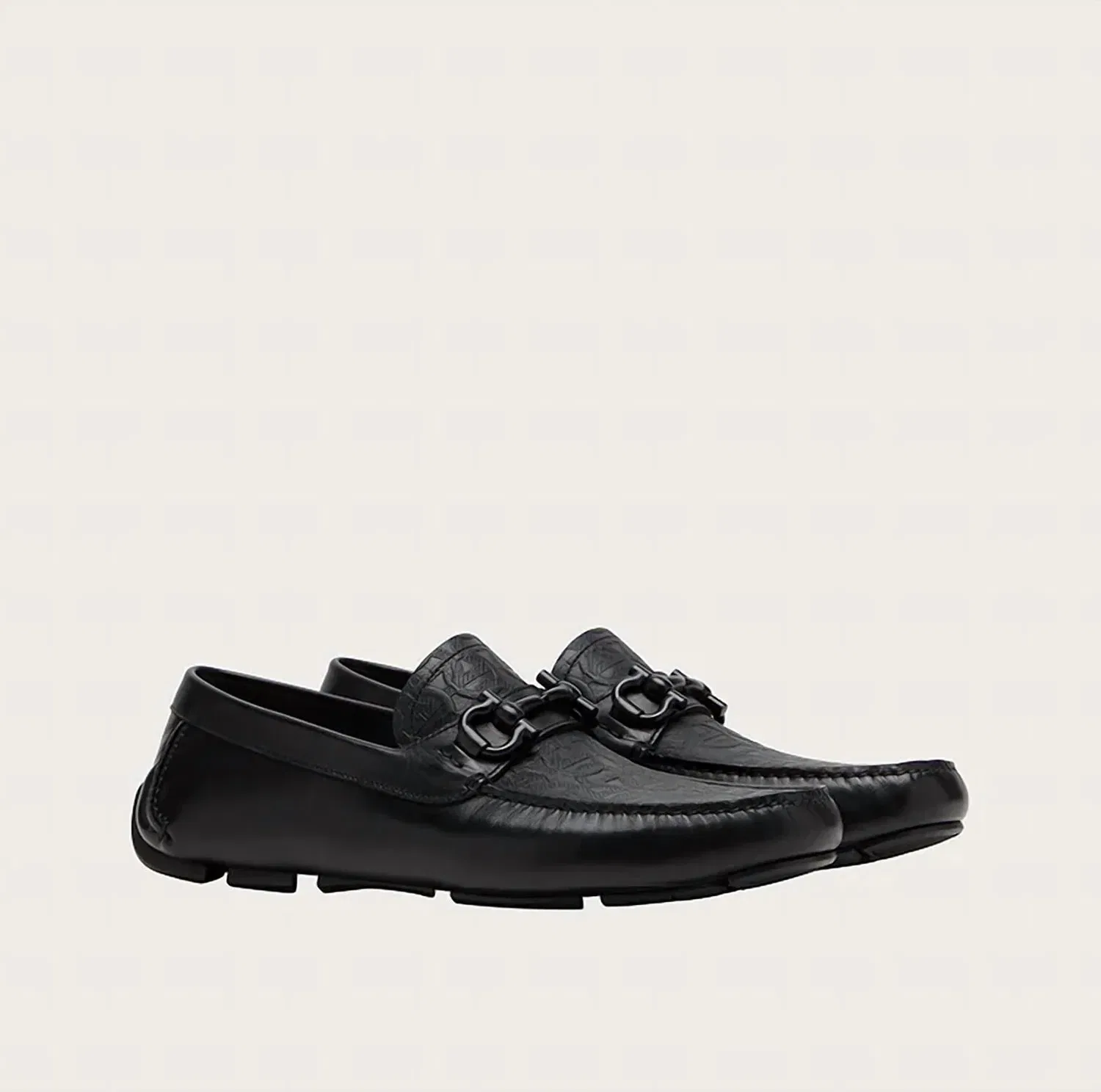 Salvatore Ferragamo Мужские мокасины Gancini для вождения, черные — фото 2