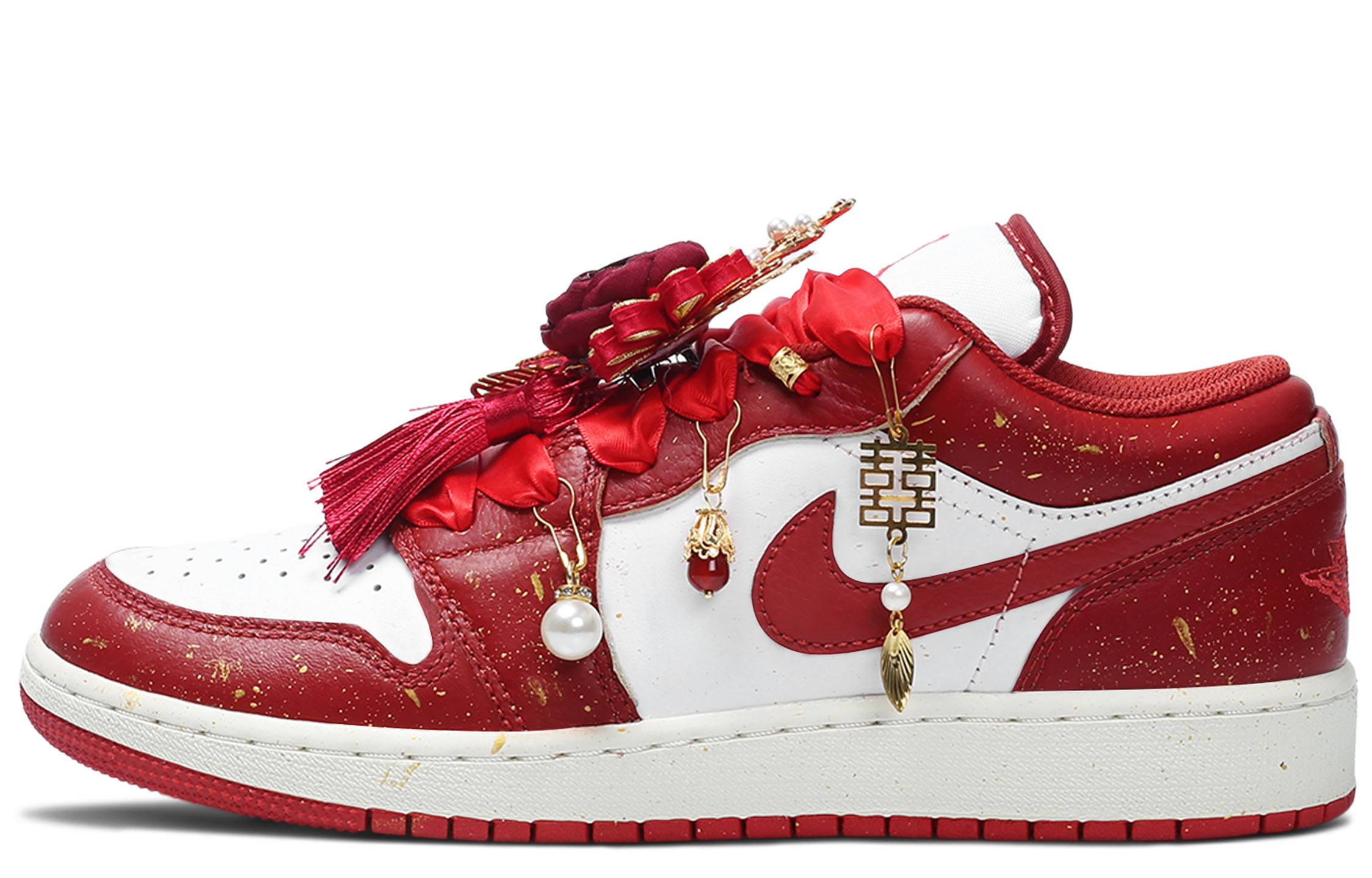 

Jordan Кроссовки Air 1 Balance Low Top Vintage Basketball Shoes Unisex Wedding Red